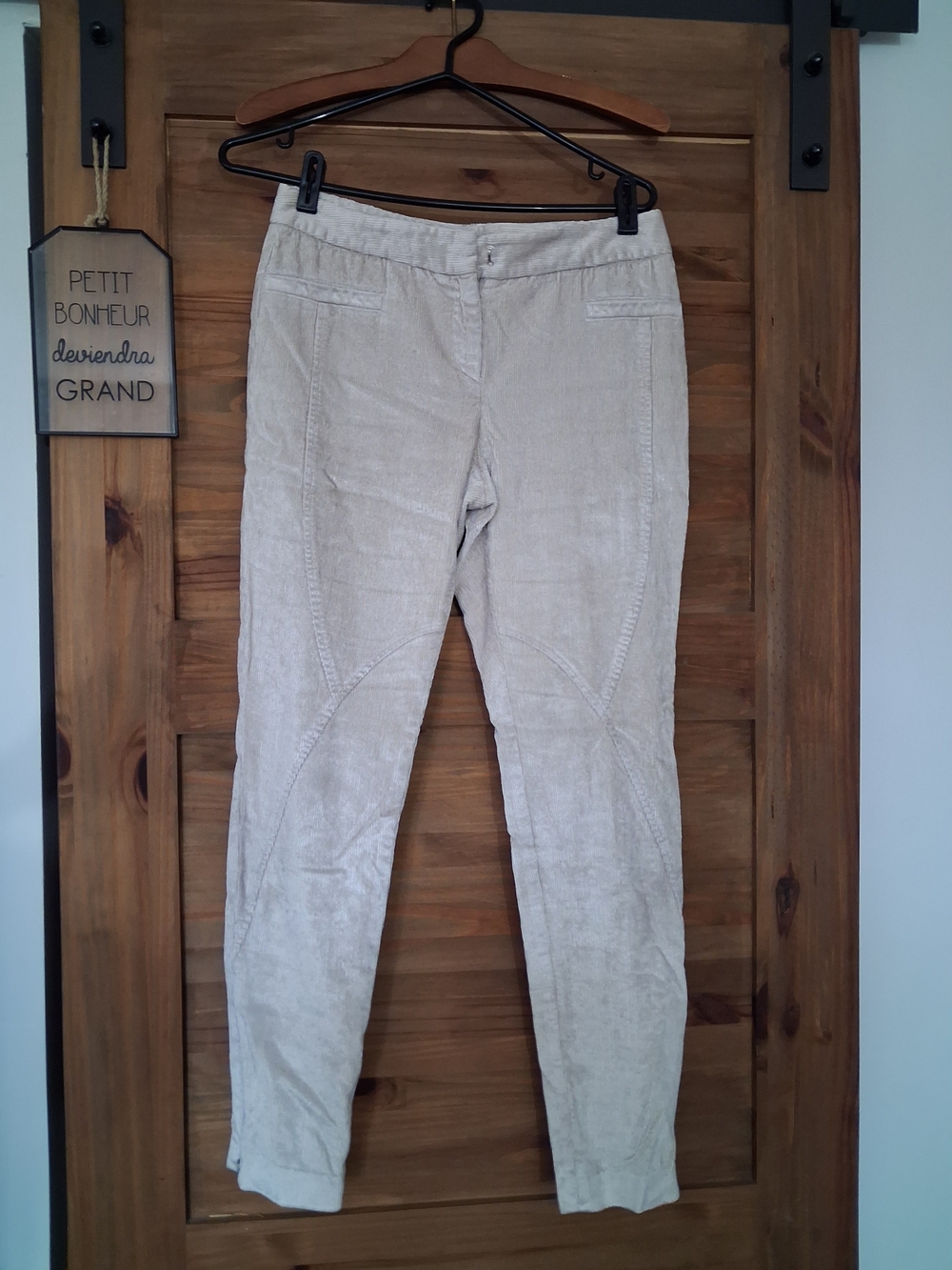 💛CLEARANCE SALE Andy The Anh Cream Corduroy Pants, Beige Viscose Pants